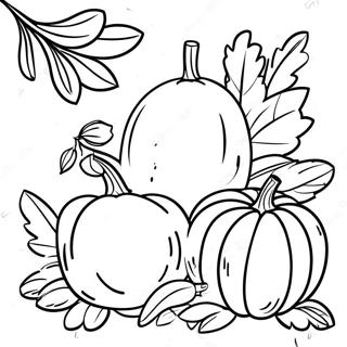 Colorful Autumn Harvest Coloring Page 78428-20830