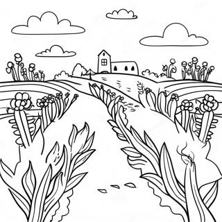 Charming Cornfield Harvest Coloring Page 78431 20844