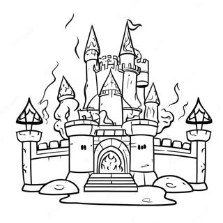 Bowser S Fiery Castle Coloring Page 78456-20859
