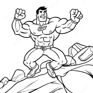 The Rock In Action Coloring Page 78533-20916