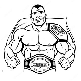 The Rock With Championship Belt Coloring Page 78534-20920