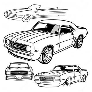 Classic Camaro Sports Car Coloring Page 78687-21029