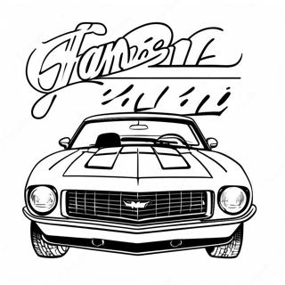 Classic Camaro Sports Car Coloring Page 78687-21031