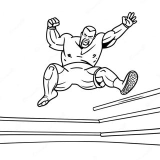 Wwe Wrestler Jumping On Opponent Coloring Page 78791-21112