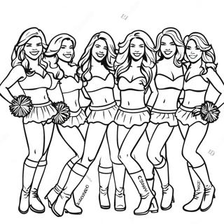 Dallas Cowboys Cheerleaders Coloring Page 78817-21130