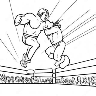 Wwe Wrestler Jumping On Opponent Coloring Page 78843-21149