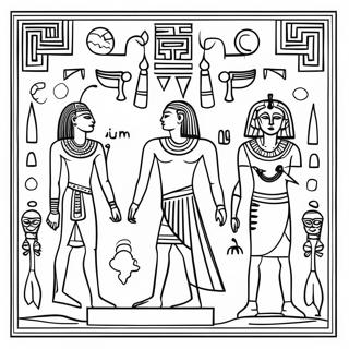 Ancient Egypt Hieroglyphics Coloring Page 78869-21169