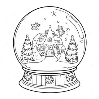 Snowglobe Coloring Pages