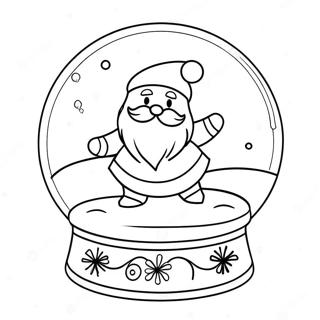 Magical Snowglobe With Santa Coloring Page 78945 21232