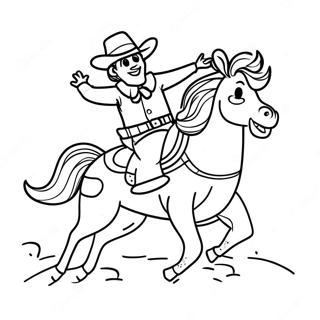 Rodeo Clown In Action Coloring Page 79000-21281