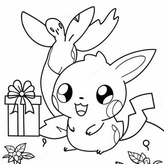 Pokemon Christmas Coloring Pages