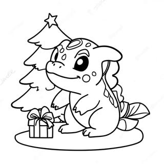 Bulbasaur Decorating A Christmas Tree Coloring Page 79049-21320