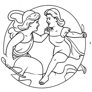 Diana And Roma Playing Together Coloring Page 79151-21389