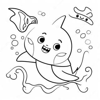 Cute Baby Shark Halloween Coloring Page 79203-21431