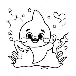 Happy Baby Shark Halloween Coloring Page 79205-21439