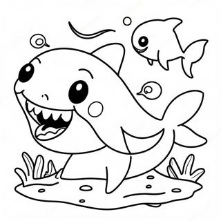 Colorful Baby Shark Halloween Coloring Page 79206-21444
