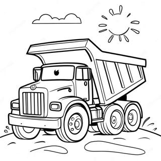 Dump Truck Hauling Dirt Coloring Page 79231 21457