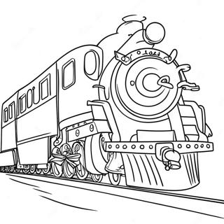 Charming Polar Express Train Coloring Page 79254 21472