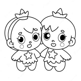 Little Twin Stars Coloring Page 79279-21488