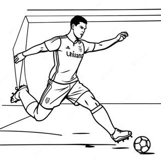 Cristiano Ronaldo Scoring A Goal Coloring Page 7935-1209