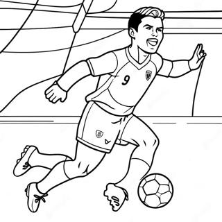 Cristiano Ronaldo Scoring A Goal Coloring Page 7935-1210