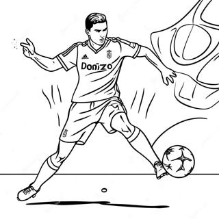 Cristiano Ronaldo Scoring A Goal Coloring Page 7935-1211