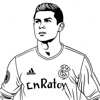 Cristiano Ronaldo In Action Coloring Page 7937-1934