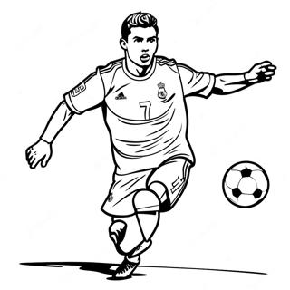 Cristiano Ronaldo In Action Coloring Page 7937 1936