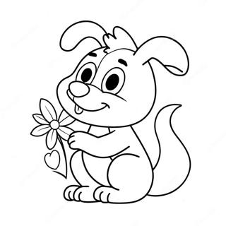 Bluey Valentine Coloring Pages