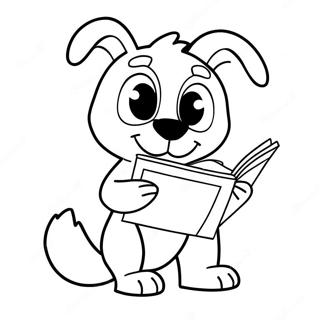 Bluey With A Love Letter Coloring Page 79385-21578