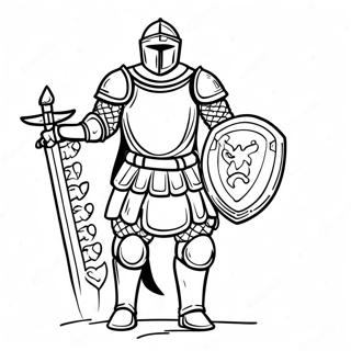 Brave Knight In Armor Coloring Page 79435-21610