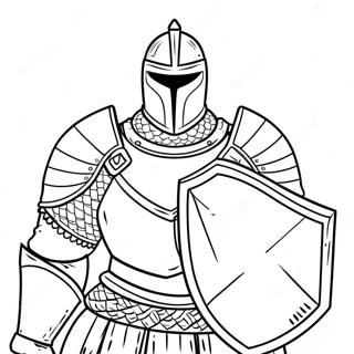 Brave Knight In Armor Coloring Page 79435-21612