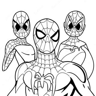 Spider Man With Friends Coloring Page 79514-21678