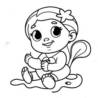 Adorable Baby Ariel Coloring Page 79563-21709