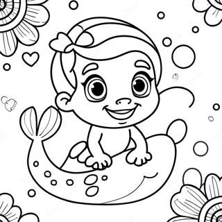 Adorable Baby Ariel Coloring Page 79563-21711