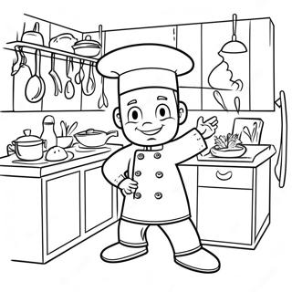 Busy Chef In A Kitchen Coloring Page 79590-21736