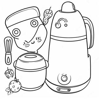Cute Kitchen Appliances Coloring Page 79591-21739