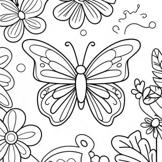 Colorful Butterfly Coloring Page 79615-21749