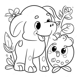 A For Adley With Fun Animals Coloring Page 79744-21843