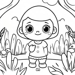 A For Adley In A Colorful Garden Coloring Page 79745-21848