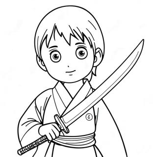 Muichiro With Sword Coloring Page 79769-21857