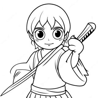 Muichiro With Sword Coloring Page 79769-21858