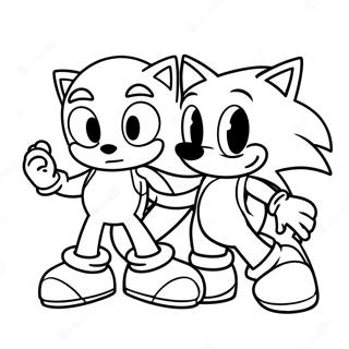 Sonic And Mario Coloring Pages