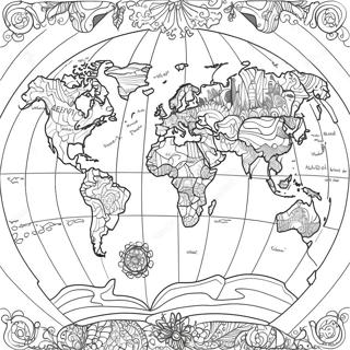 Detailed World Map Coloring Page 79899 21960