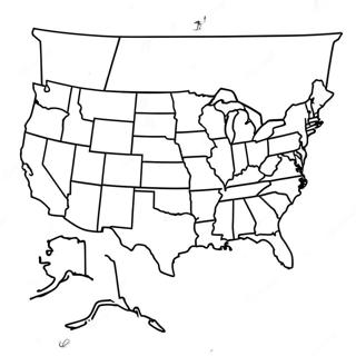 Colorful United States Map Coloring Page 79901 21966