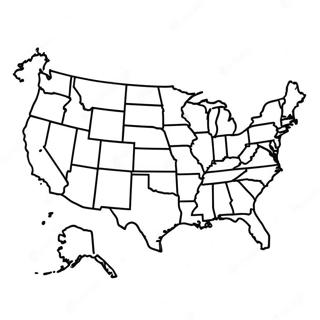 Colorful United States Map Coloring Page 79901 21968
