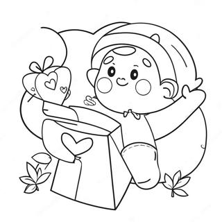 Preschool Valentines Coloring Page 80001-22036