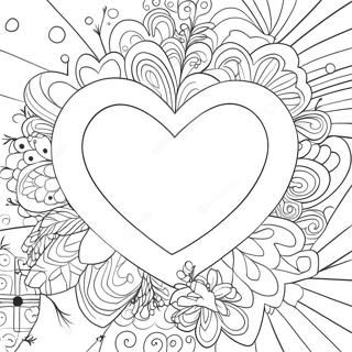 Cute Heart Shaped Valentines Coloring Page 80002-22037