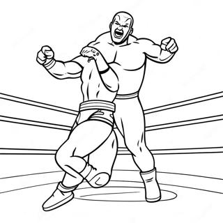 Wwe Wrestler Jumping On Opponent Coloring Page 80054-22078