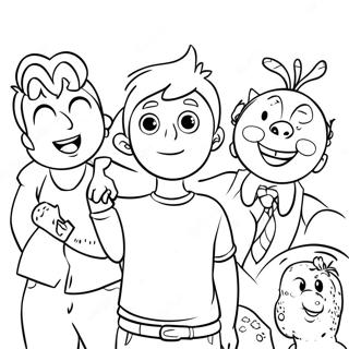 Ryan With Friends Coloring Page 80082-22106